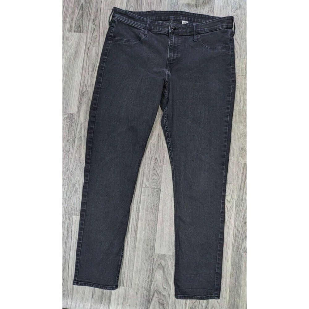 (3/$35) &Denim By‎ H&M Size 36 Skinny Ankle Regular Waist Black Denim Jeans